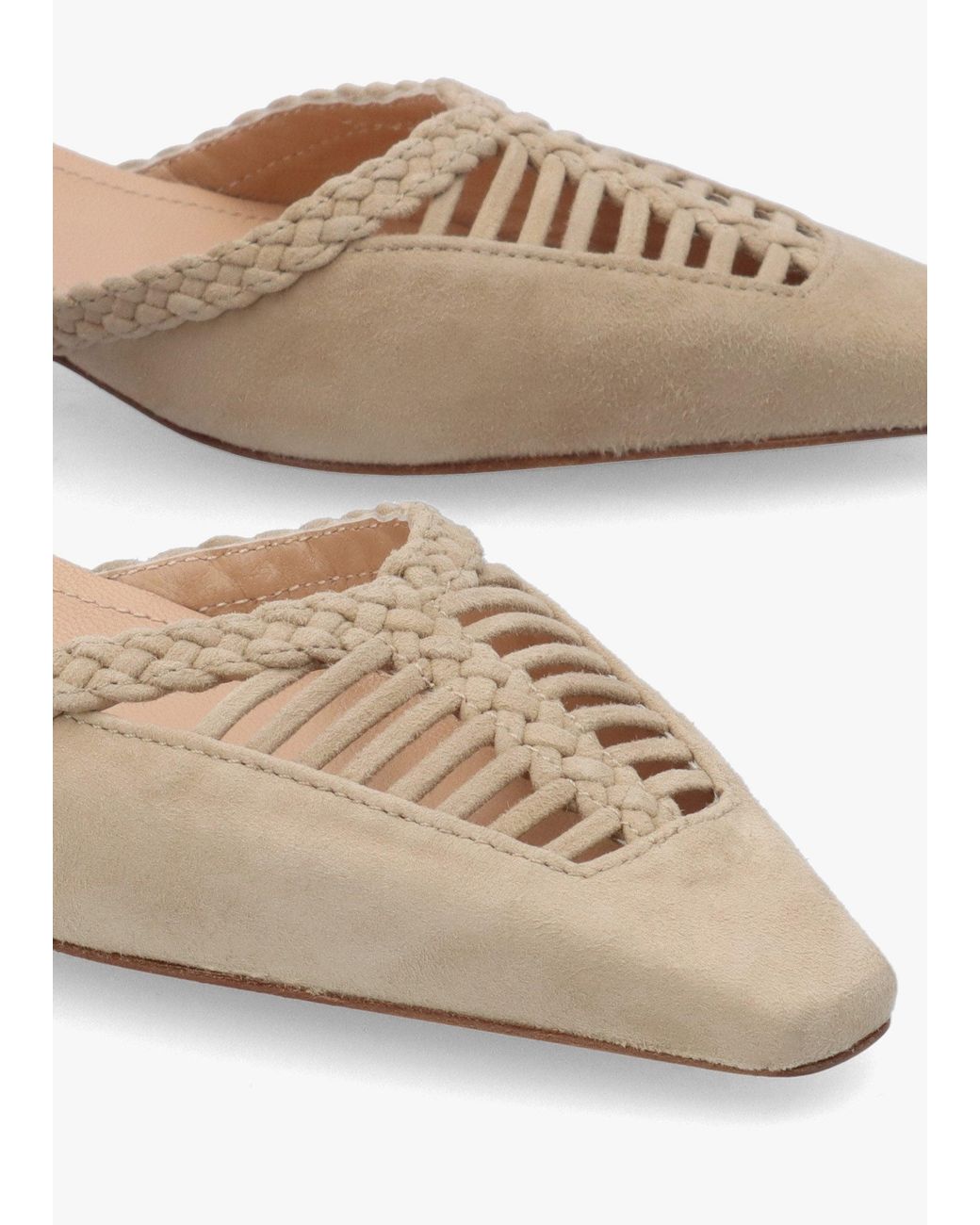 Daniel White Nelia Plaited Cage Kitten Heel Ankle Strap Court Shoe
