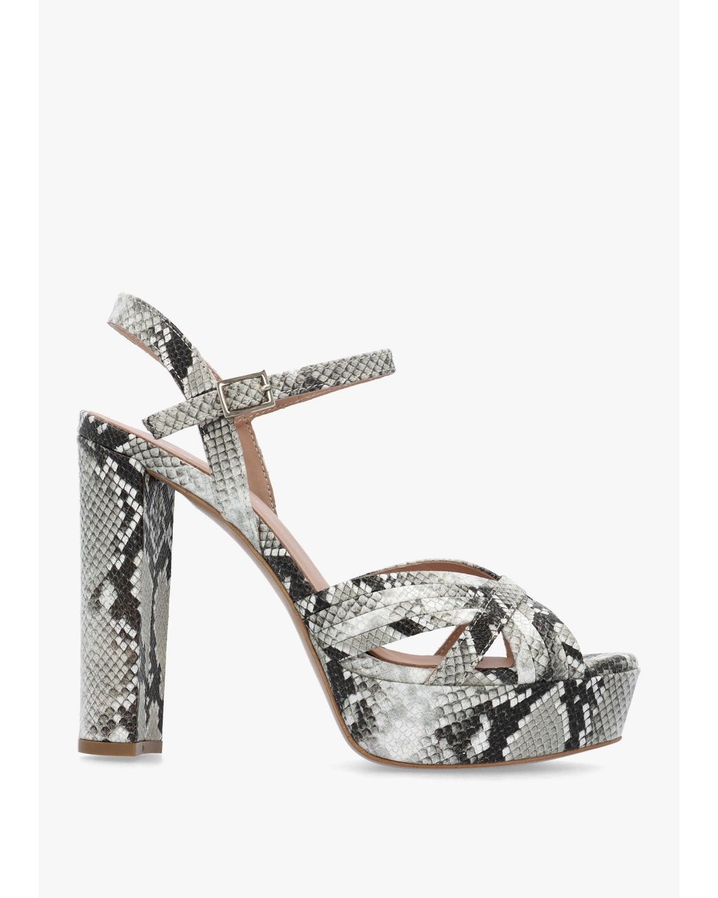 Daniel Metallic Avery Reptile Leather Heeled Sandals