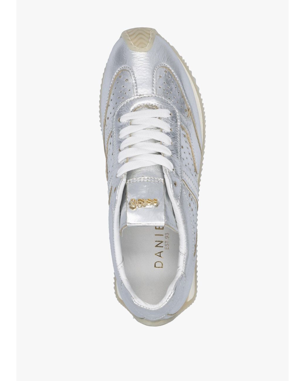 Daniel White Mated Perforated Runner Trainers