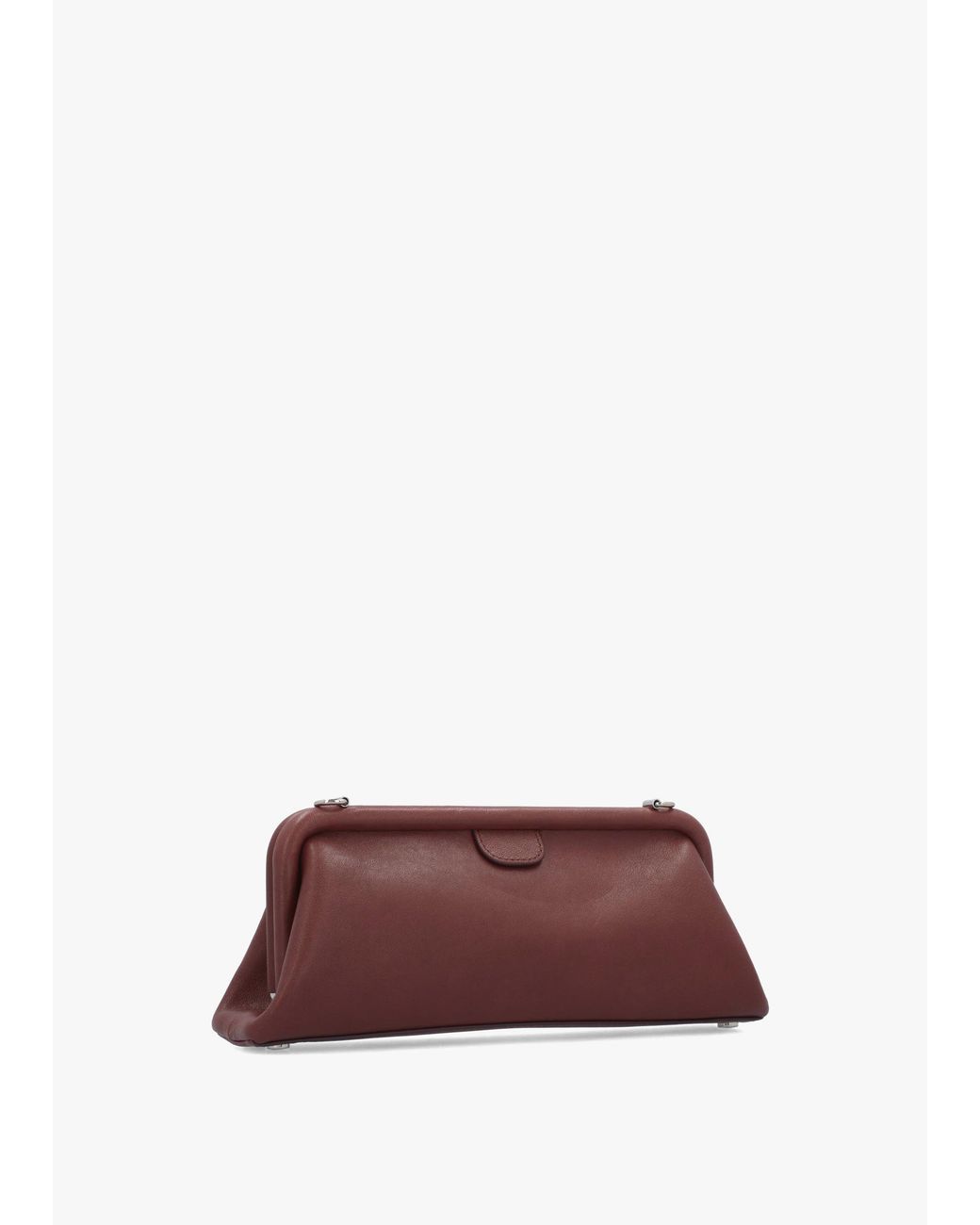 Vivienne Westwood Purple Jane Frame Chestnut Leather Shoulder Bag Purse