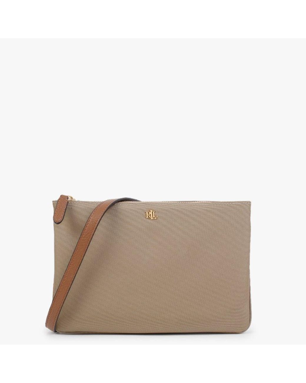 Lauren by Ralph Lauren Carter 26 Clay Nylon Crossbody Bag in Brown Lyst