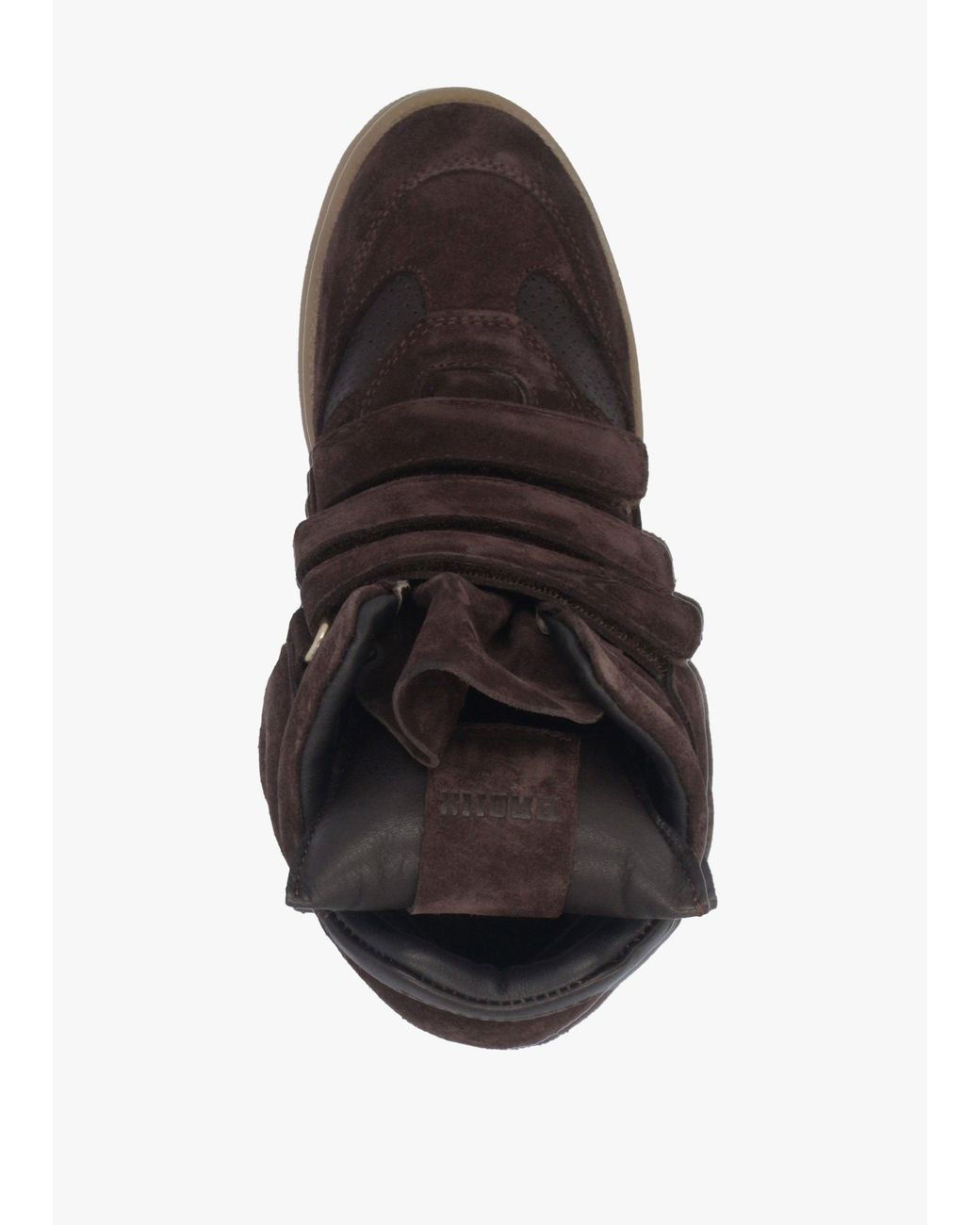 Bronx Brown Jae-Yy Coffee Bean Suede High Top Wedge Trainers