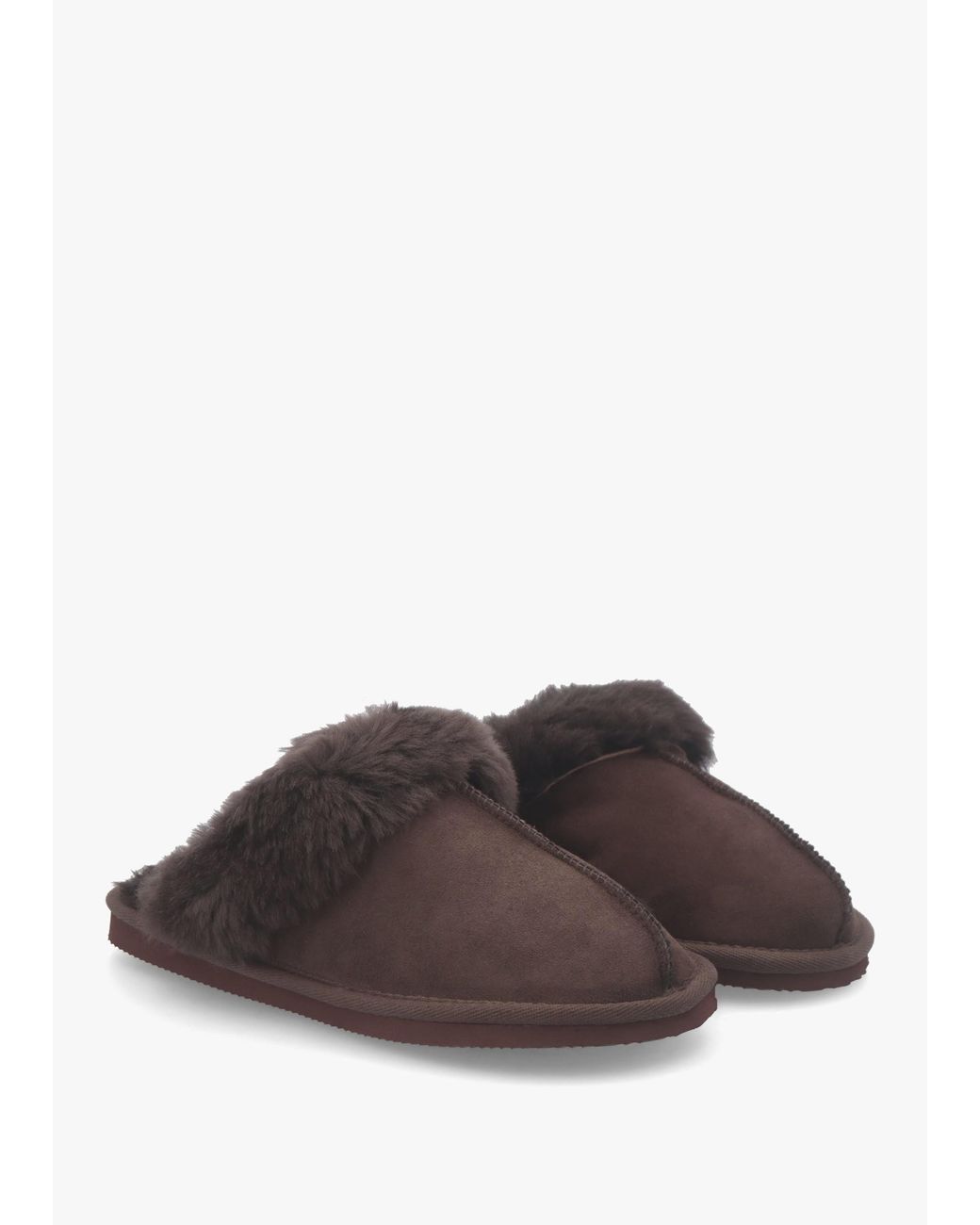 Daniel Brown Shut Sheepskin Twinface Slippers