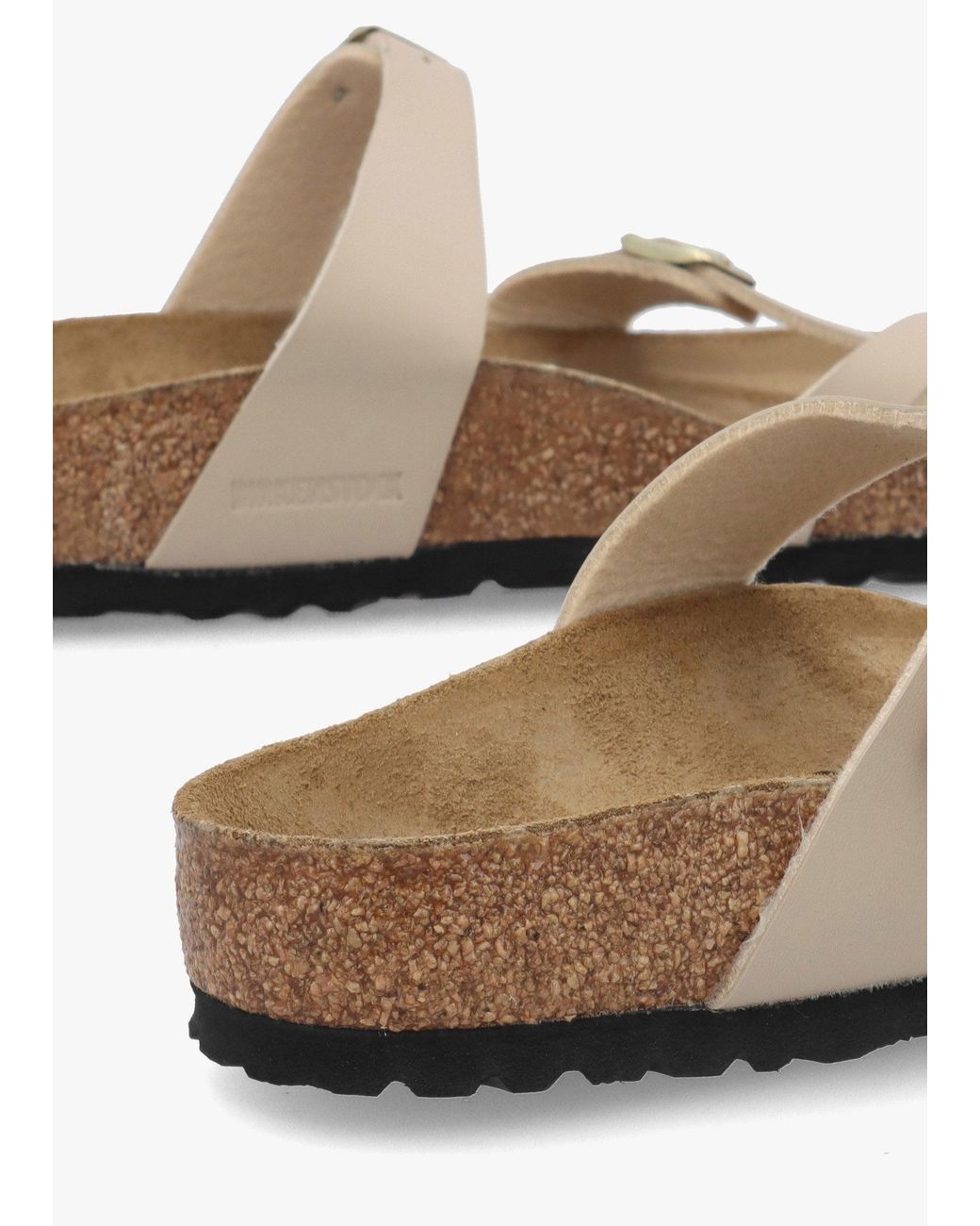 Birkenstock White Mayari Sandcastle Birko-Flor Thong Sandals