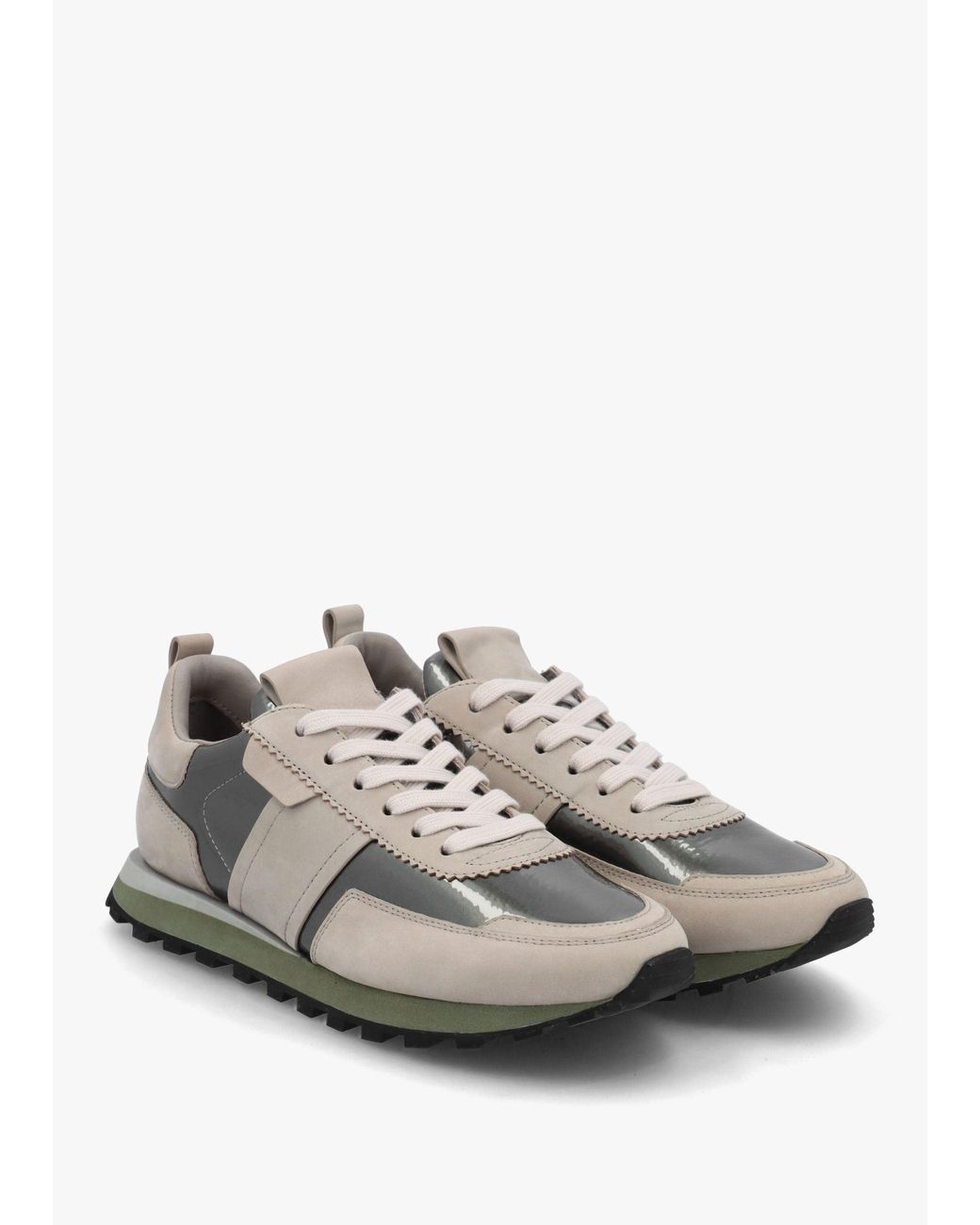 Daniel White Aimie Metallic Leather Runner Trainers