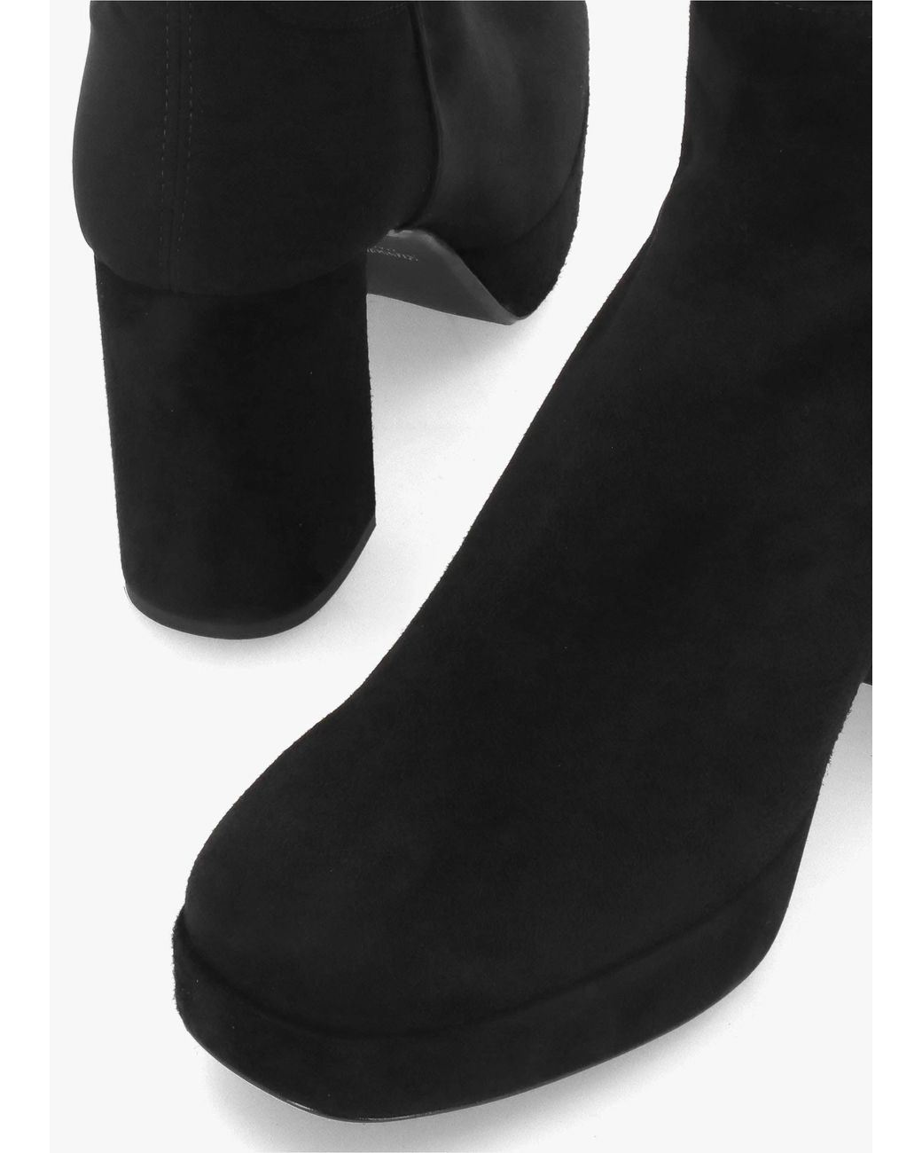 Russell & Bromley Black Honey Block Heeled Platform Over The Knee Boots