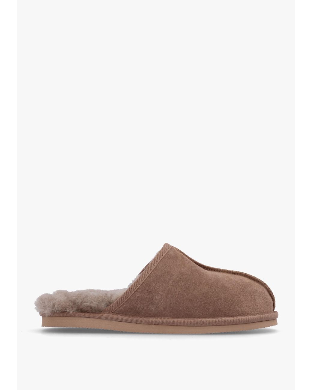 Daniel Brown Shutoff Taupe Shearling Slippers
