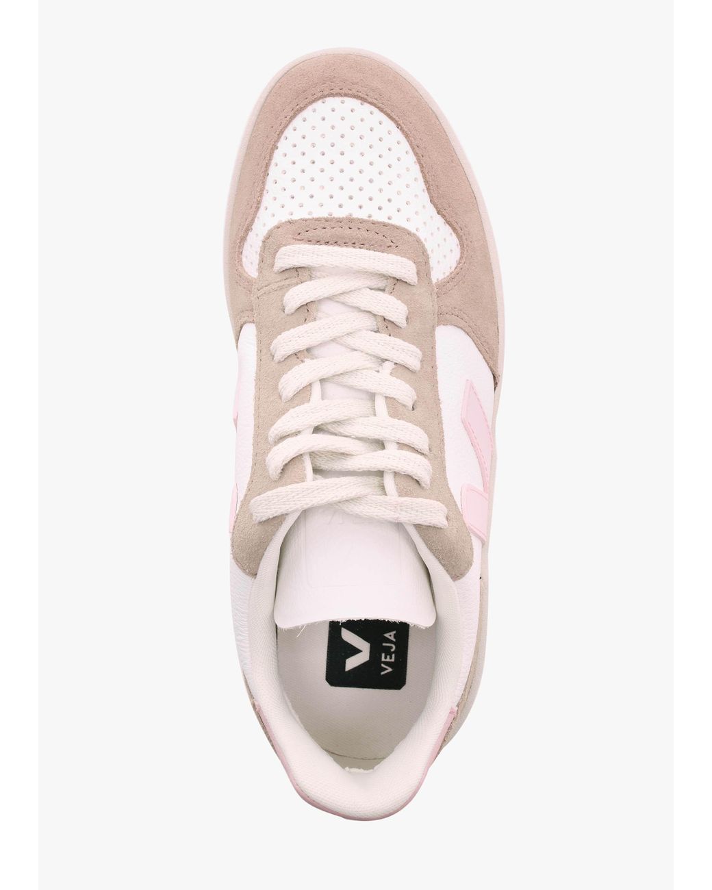 Veja Pink V-10 Chromefree Leather Extra White Petale Sahara Trainers