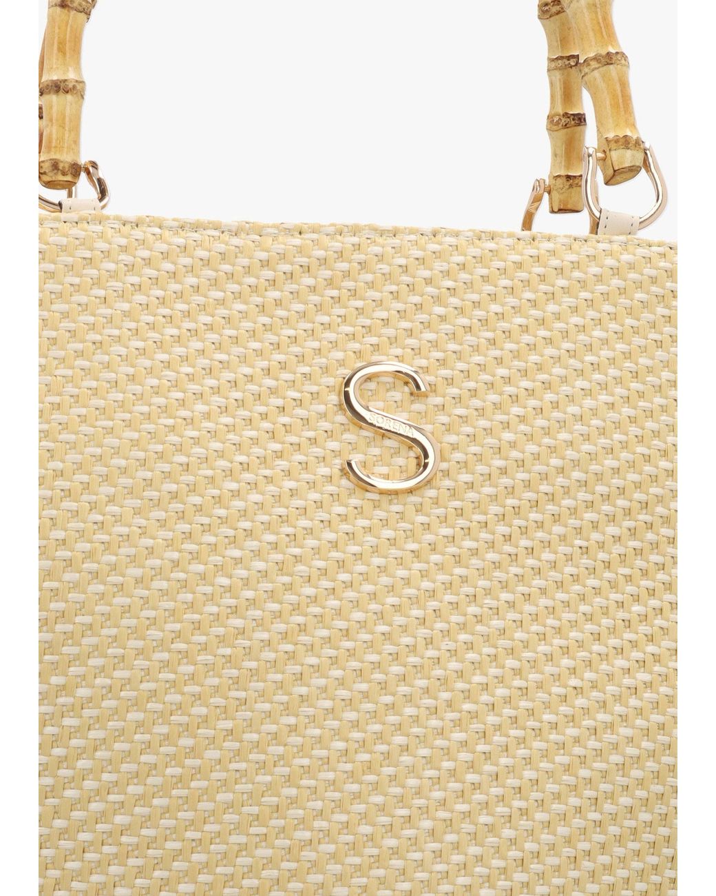 Sorena Natural One-Of-A-Kind Irida Woven Straw Basket Tote Bag