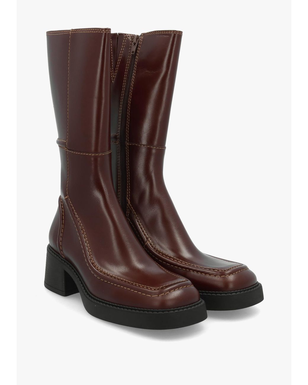 Miista Brown Dagmara Calf Boots
