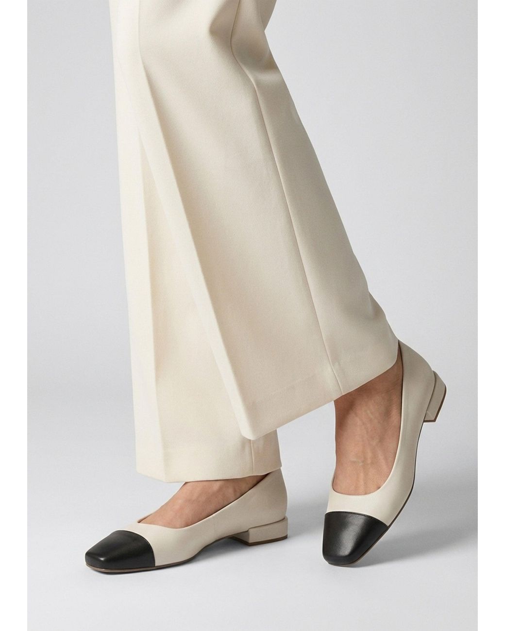 Daniel White Saria & Leather Toe Cap Pumps