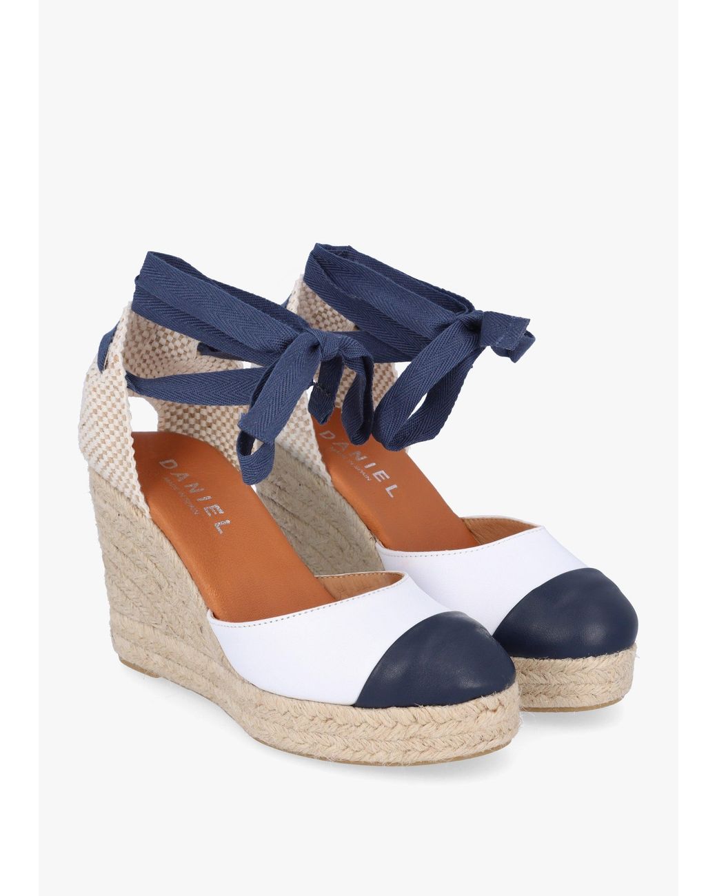 Daniel Blue Kendall Toe Cap Wedge Espadrilles