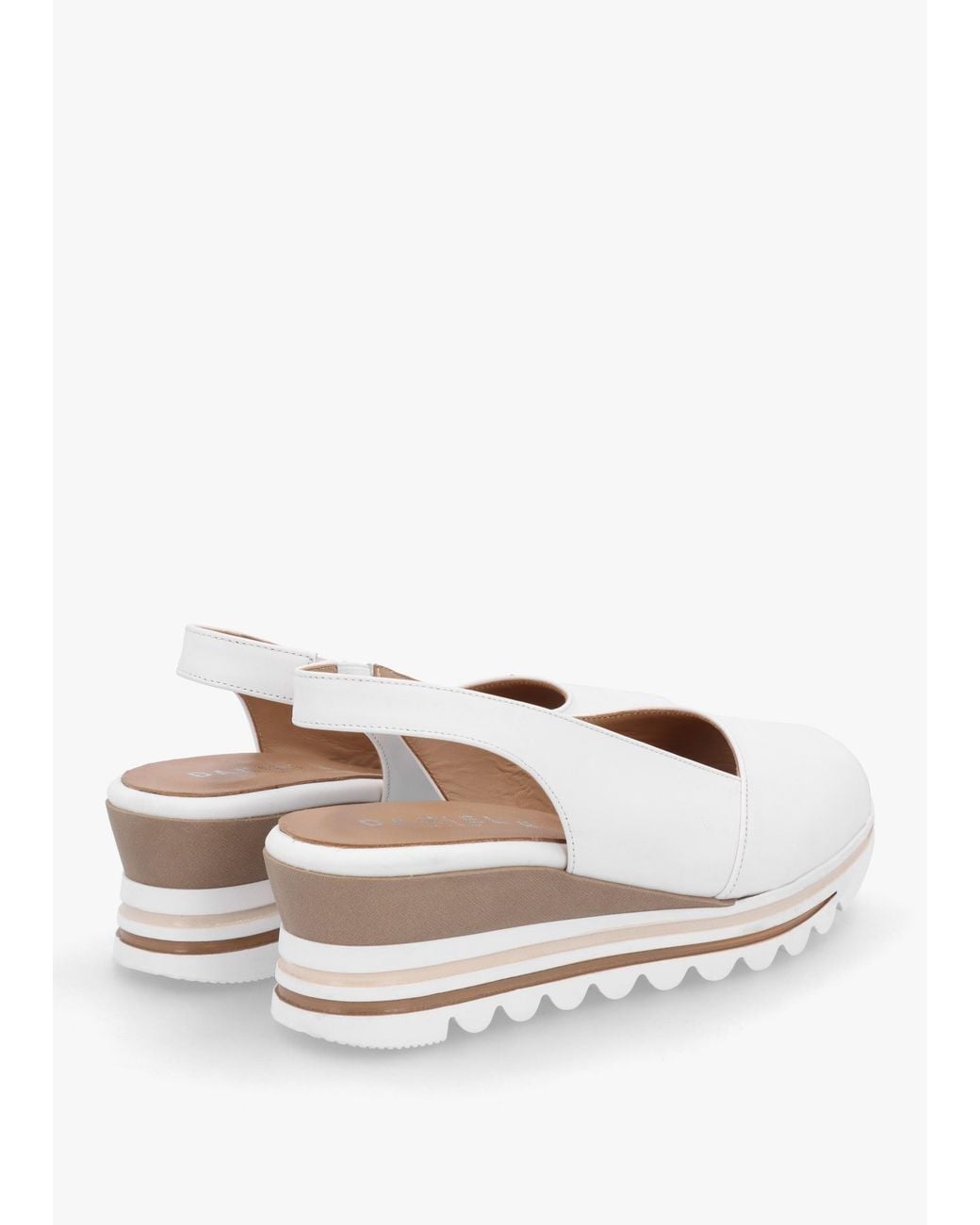 Daniel Natural Canna Peep Toe Wedge Sandals