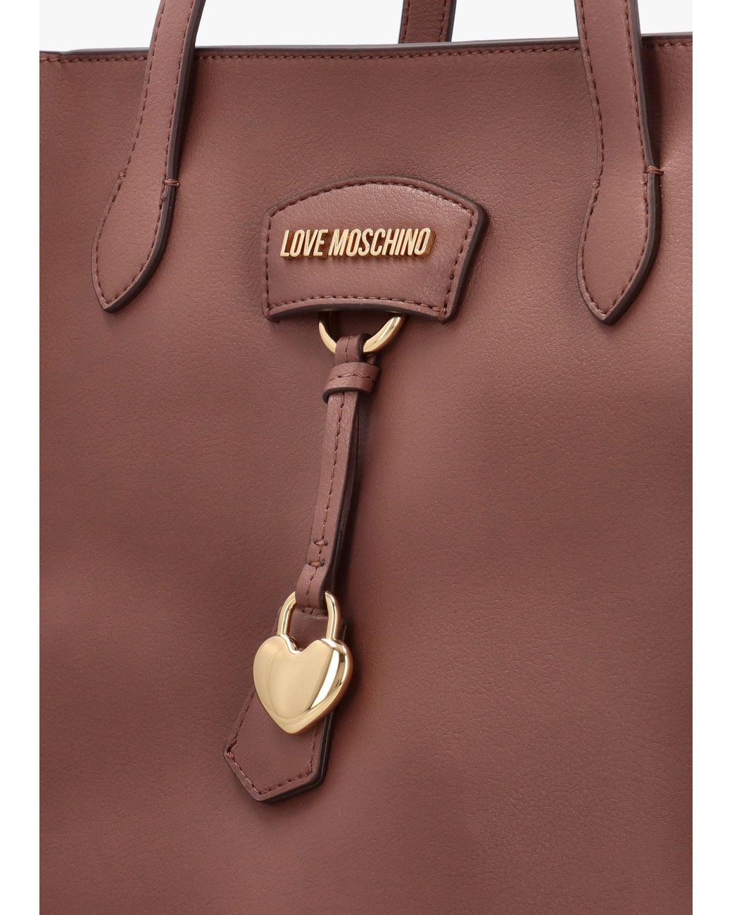 Love Moschino Brown Tan Recycled Leather Hobo Bag