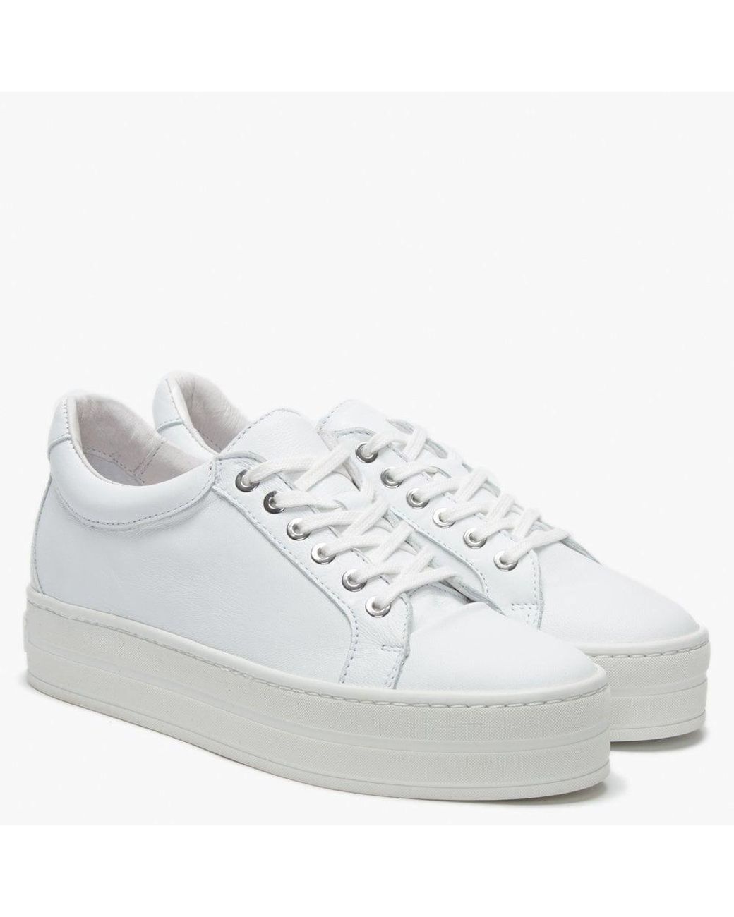 leather flatform trainers