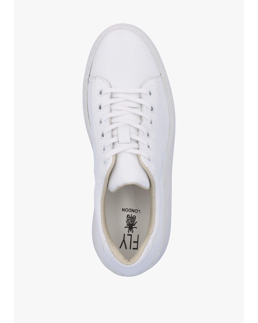 Fly London White Delf Ii Wedge Trainers