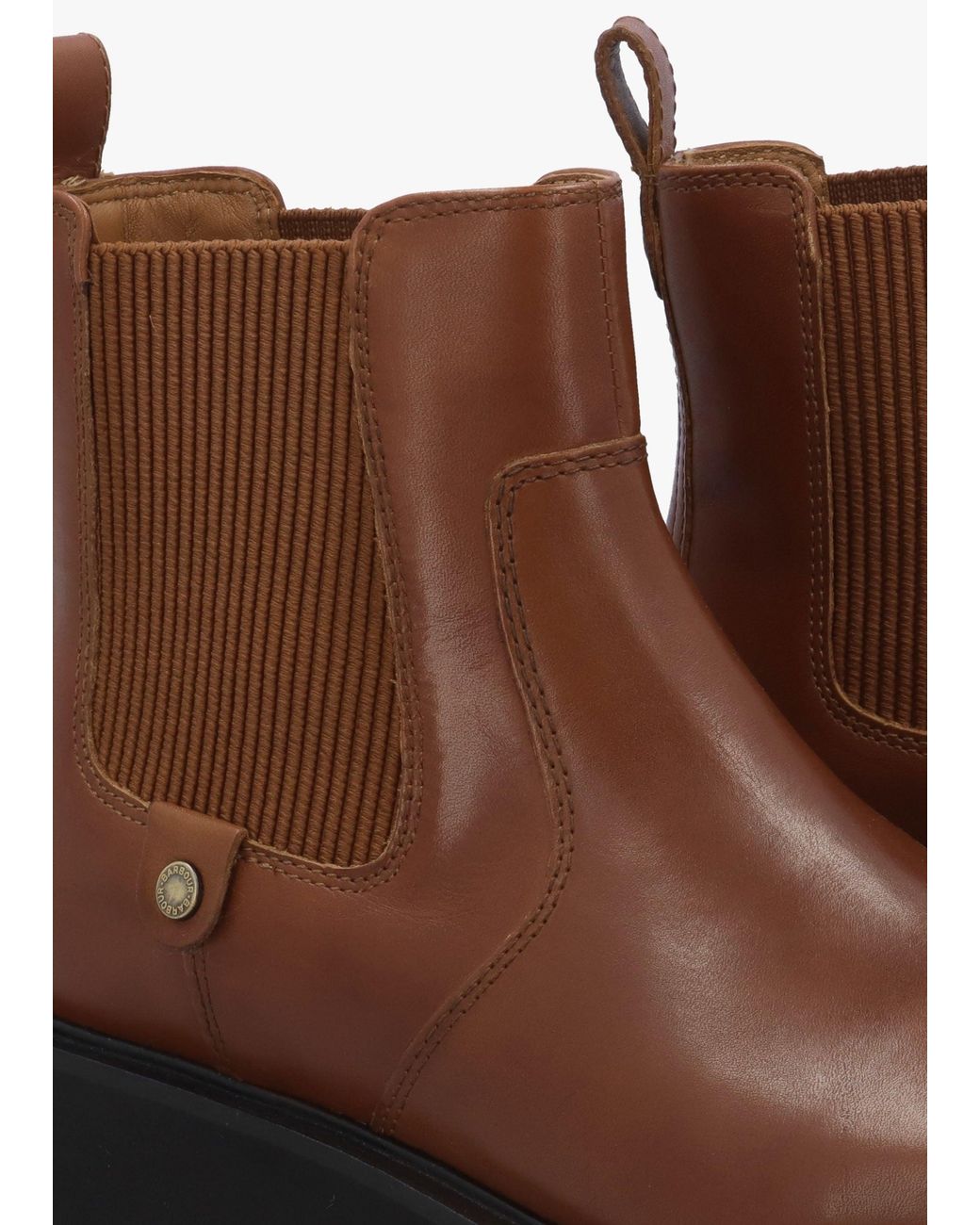 Barbour Brown Delfina Conker Leather Chelsea Boots