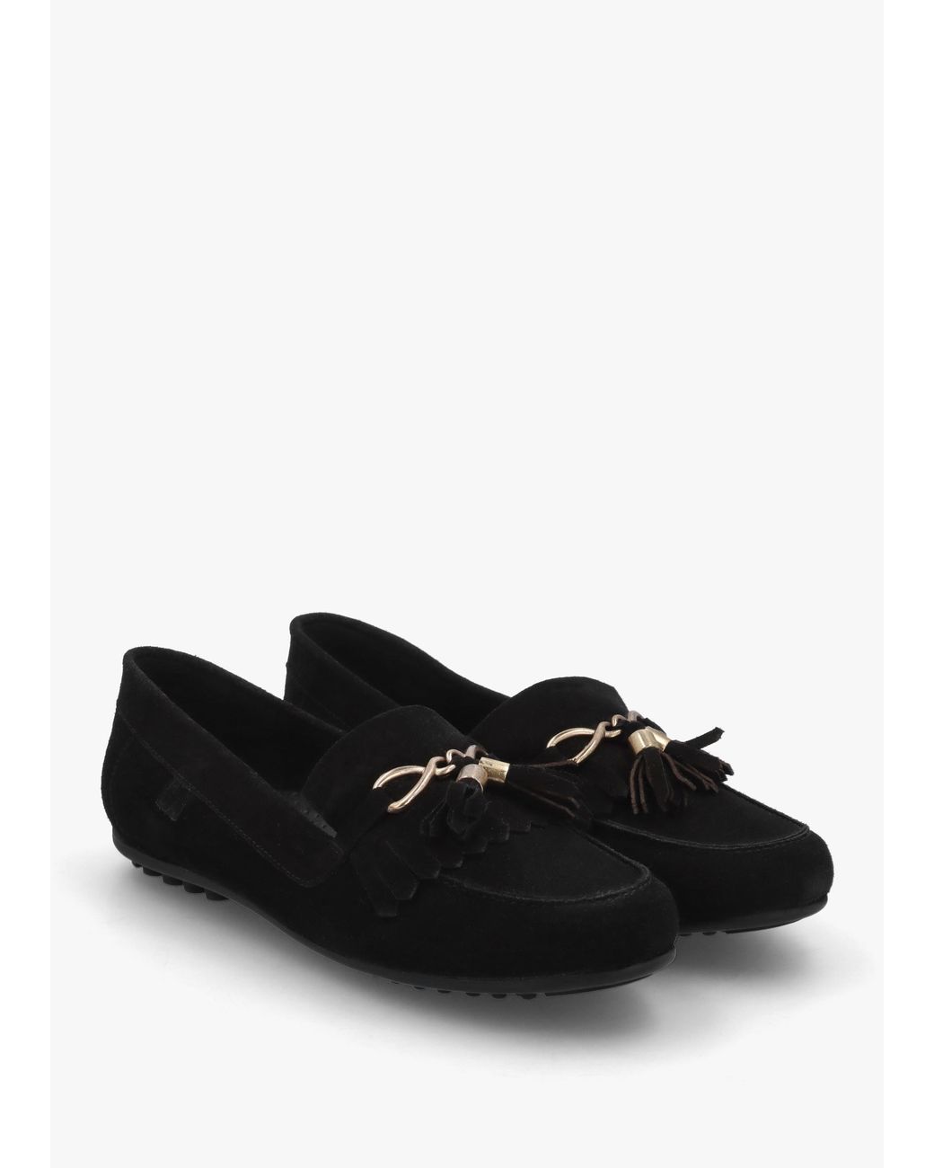 Moda In Pelle Black Essana Tassel Loafers