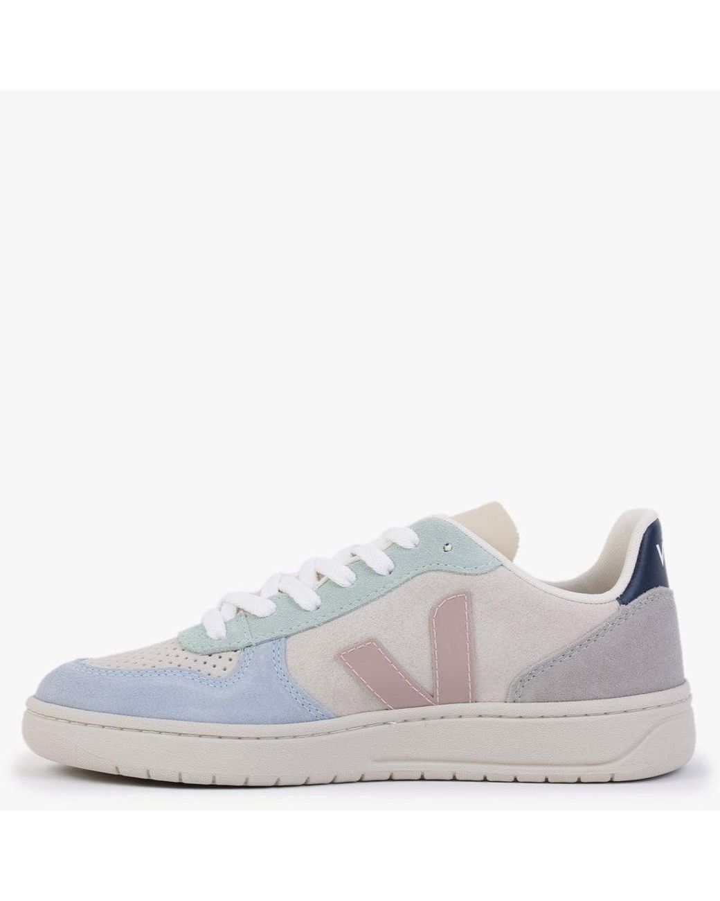 Veja V-10 Multico Natural Babe Suede Trainers | Lyst Australia