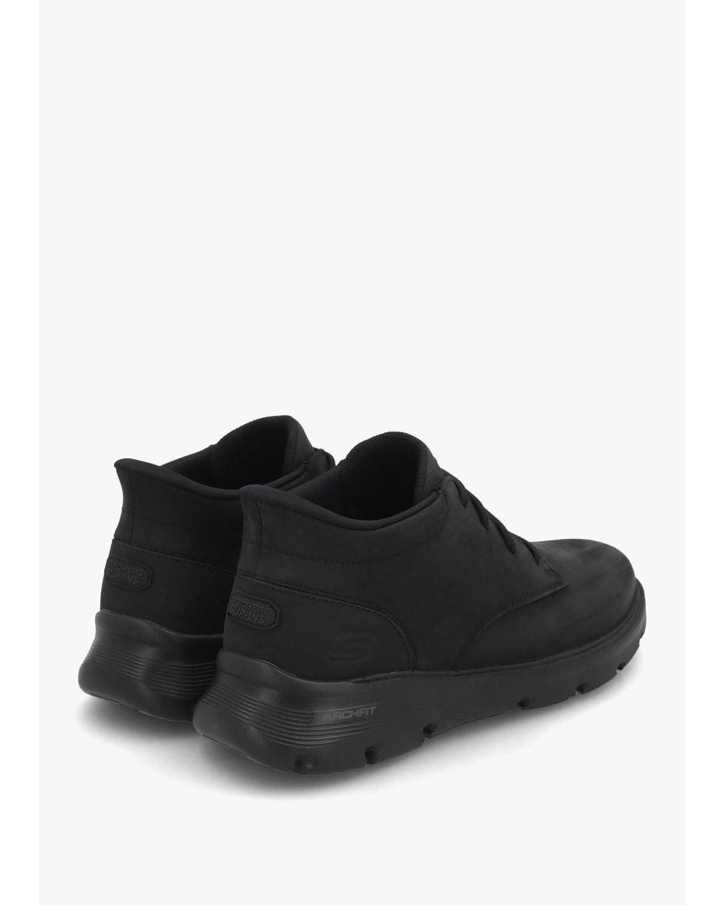Skechers Black Arch Fit Garza Chukka Boots