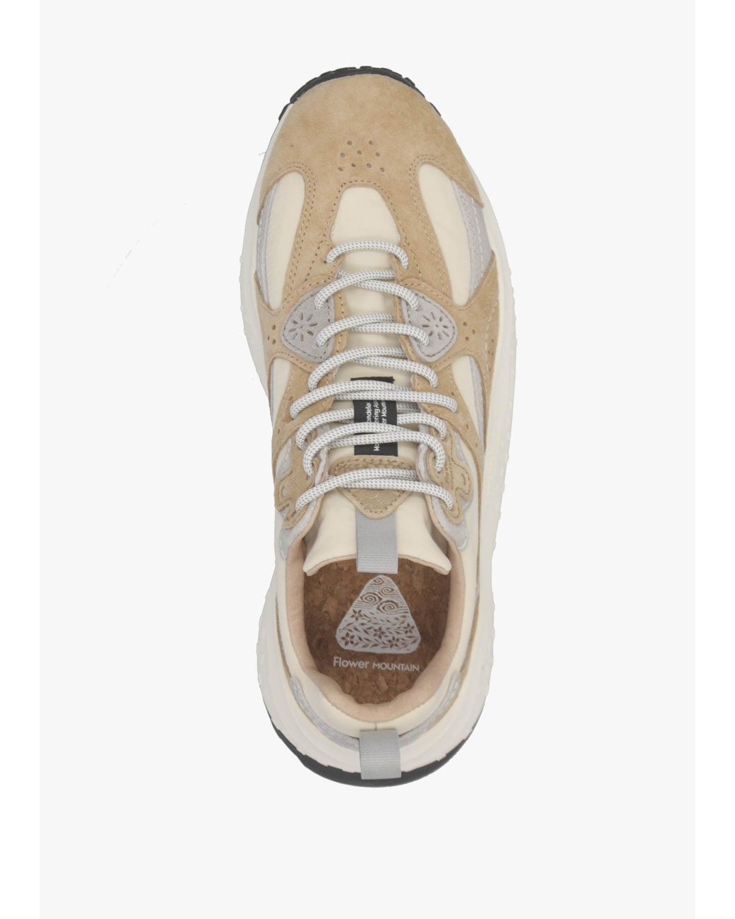 Flower Mountain Natural Wave Uni Cream Light Nylon & Suede Trainers