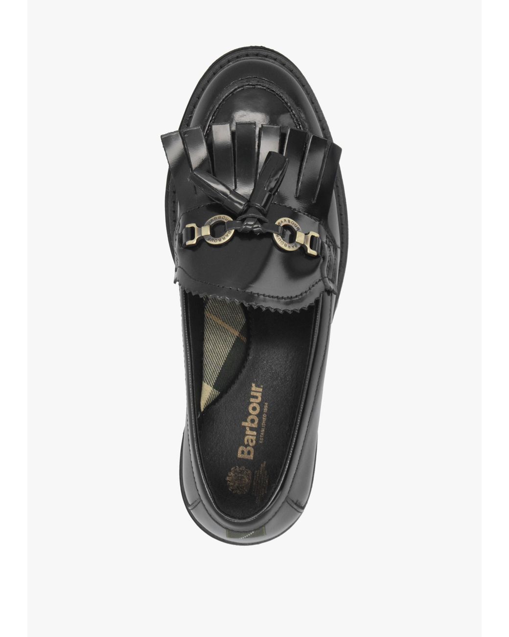 Barbour Black Ava Leather Loafers