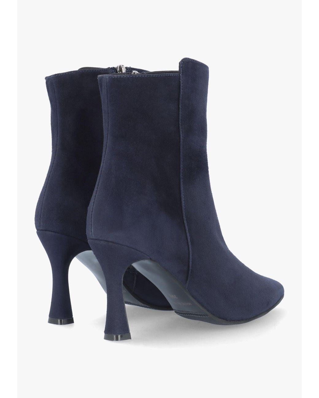 Evaluna Blue Jenny Shaped Heel Ankle Boots