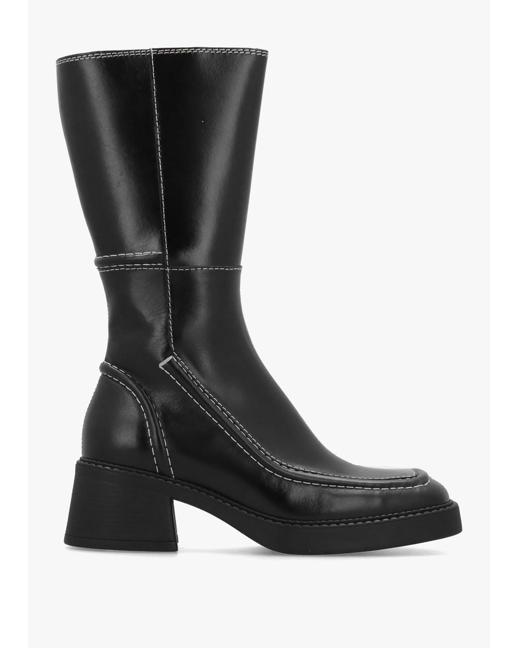 Miista Black Dagmara Calf Boots