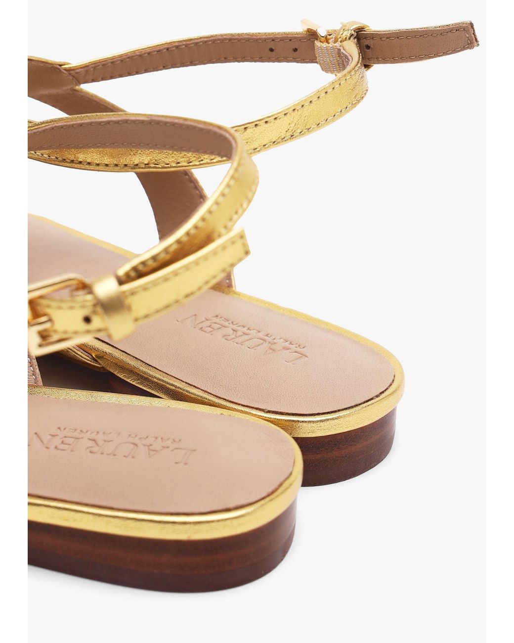 Ralph Lauren Natural Everley Modern Toe Post Sandals