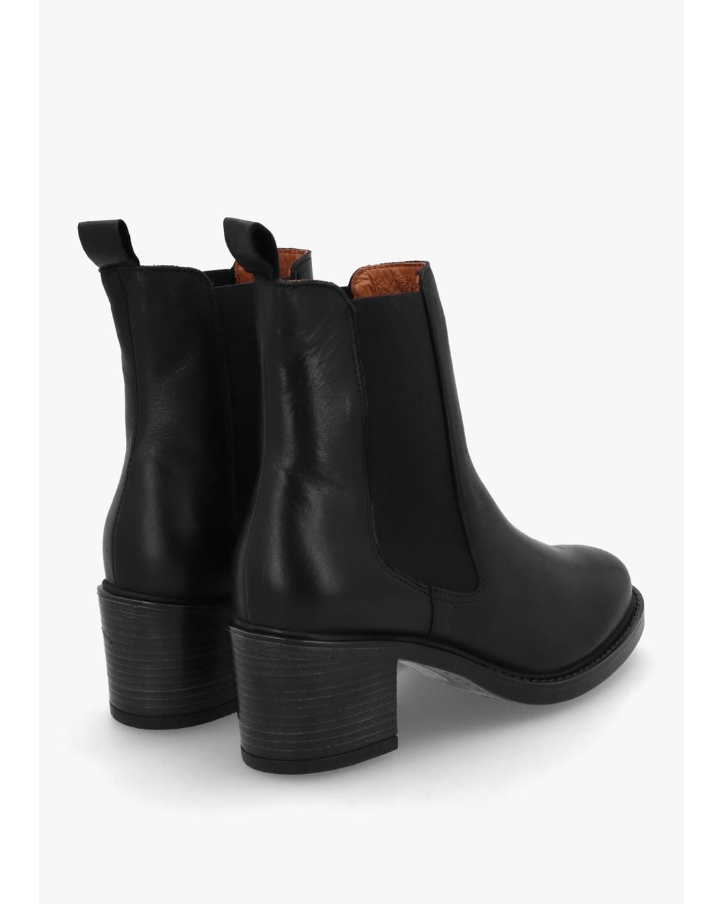 Daniel Ichels Black Leather Block Heel Chelsea Boots