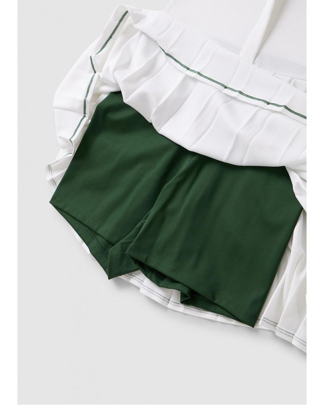 Lacoste Sport Pleated Tennis Dress With Built In Shorts in White
