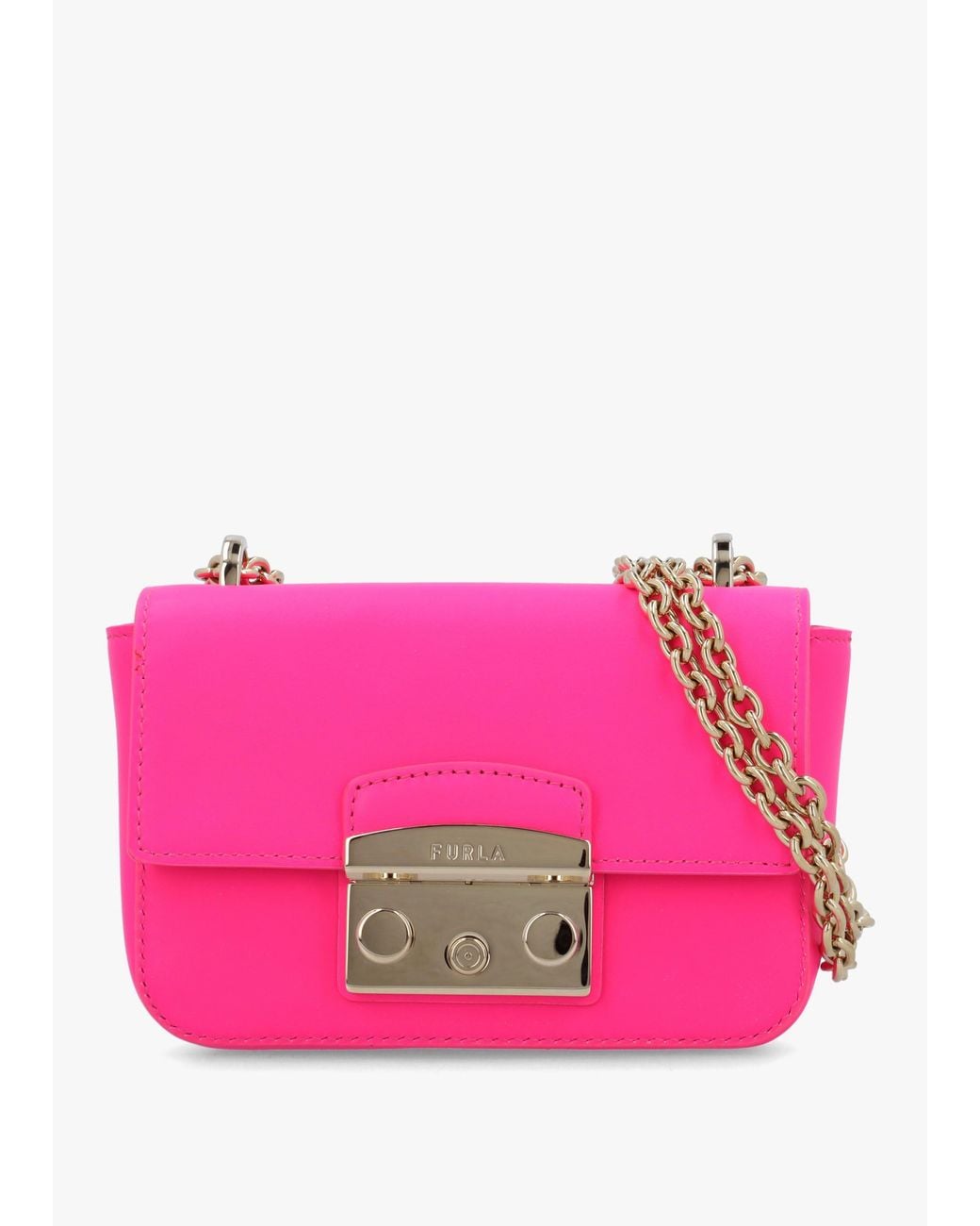Furla Pink Mini Metropolis Hot Leather Cross-Body Bag