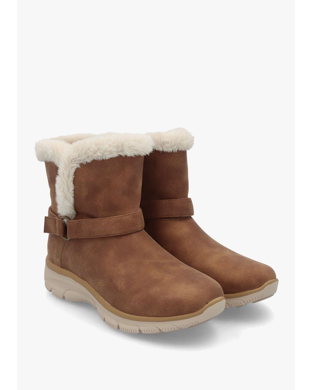 Skechers Brown Vegan Slip-Ins Relaxed Fit Easy Going Dreams Mover Chestnut Ankle Boots