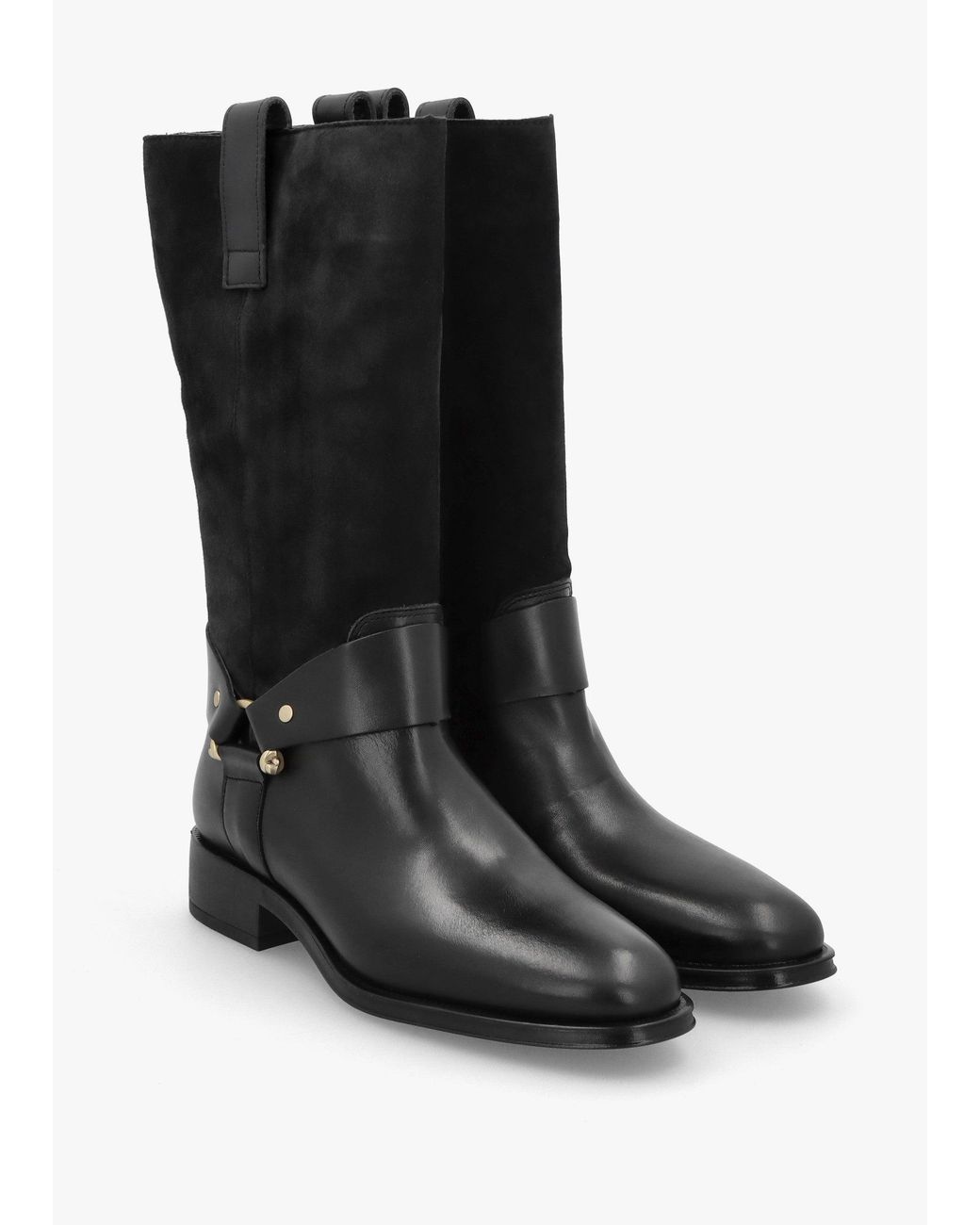 Alpe Black Affix & Suede Calf Boots