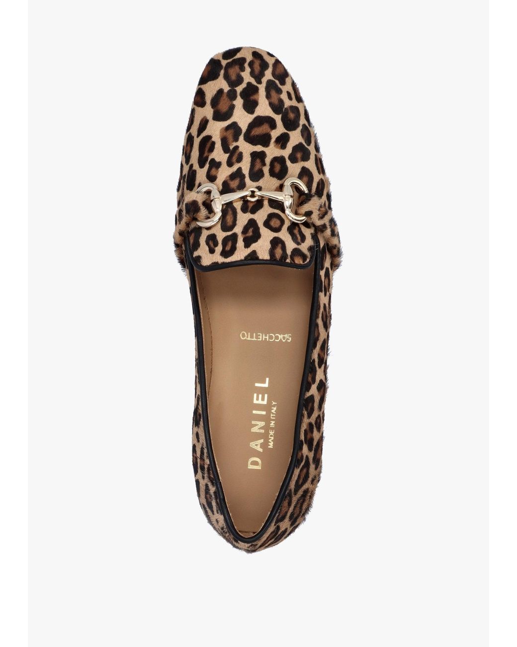 Daniel White Pasco Leopard Pony Hair Snaffle Loafers