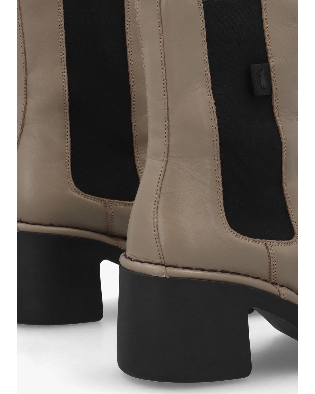 Fly London Brown Moya Leather Block Heel Chelsea Boots