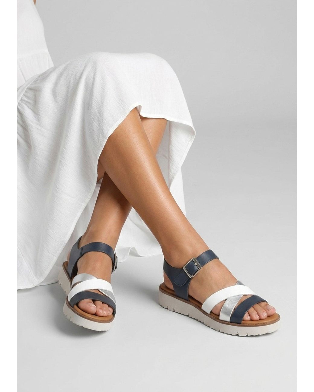 Daniel White Lindy Multi Cross Strap Sandals