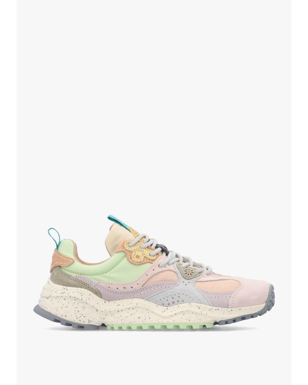 Flower Mountain White Wave Pale Lilac Light Suede Trainers