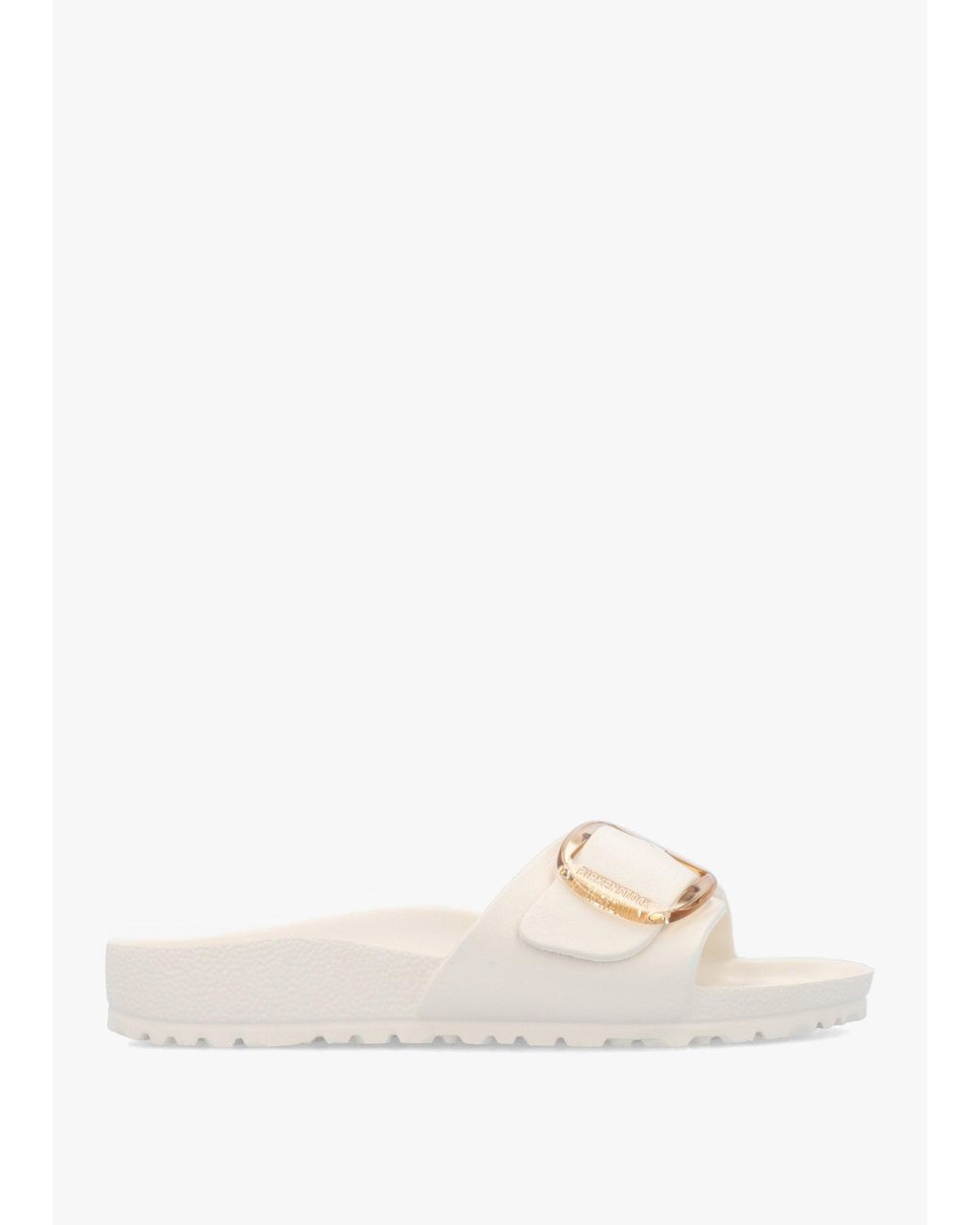 Birkenstock White Madrid Eva Big Buckle Eggshell Mules