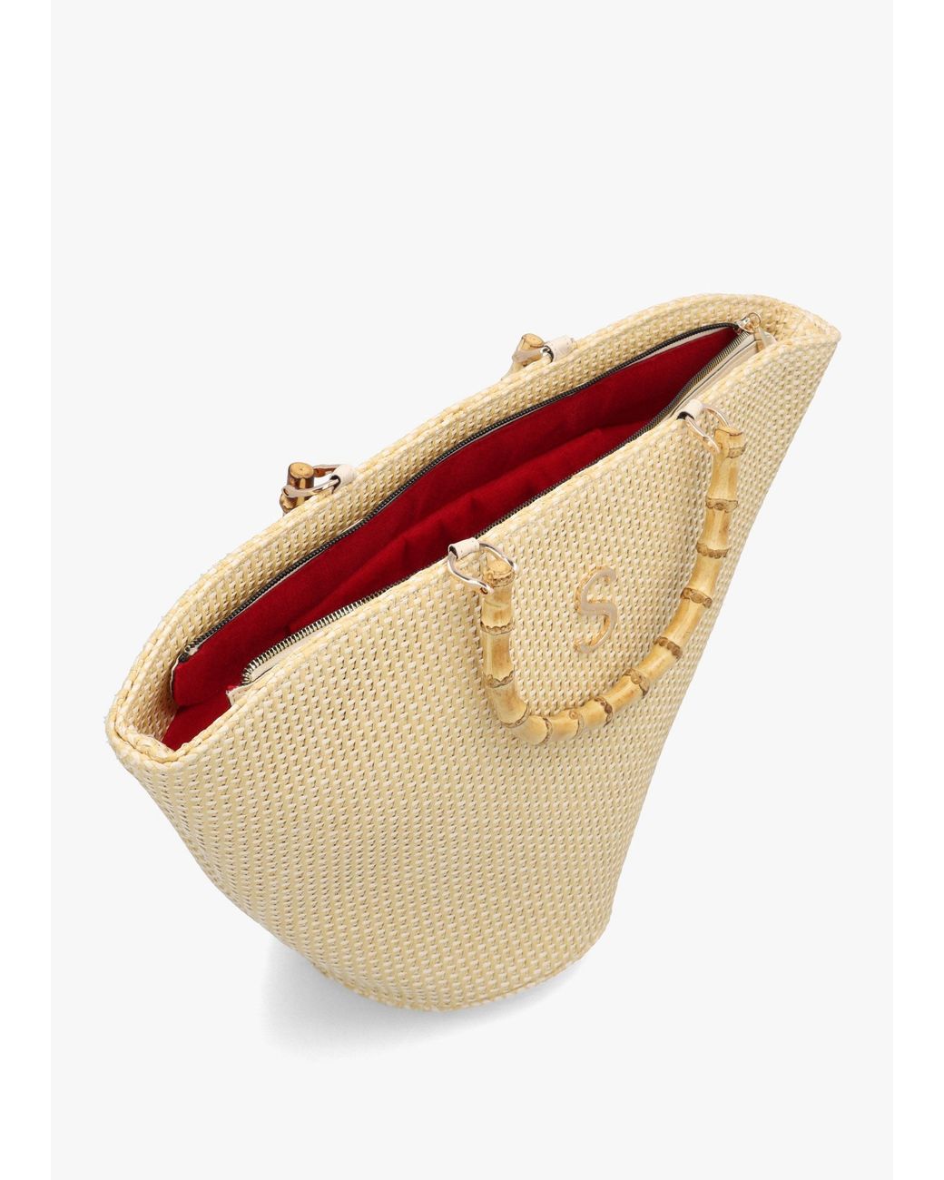 Sorena Natural One-Of-A-Kind Irida Woven Straw Basket Tote Bag