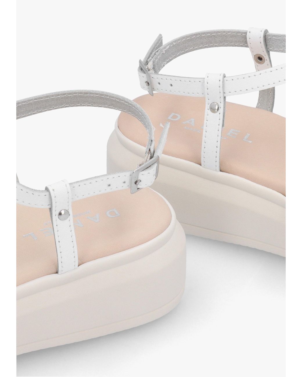 Daniel White Clematis Diamante Cross Strap Sandals