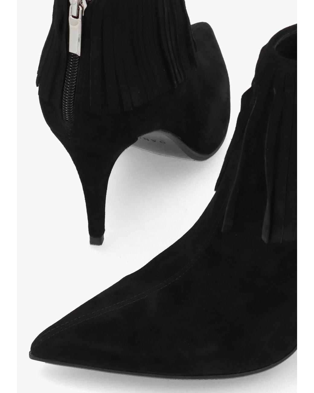 Daniel Black Stelle Fringed Heeled Ankle Boots