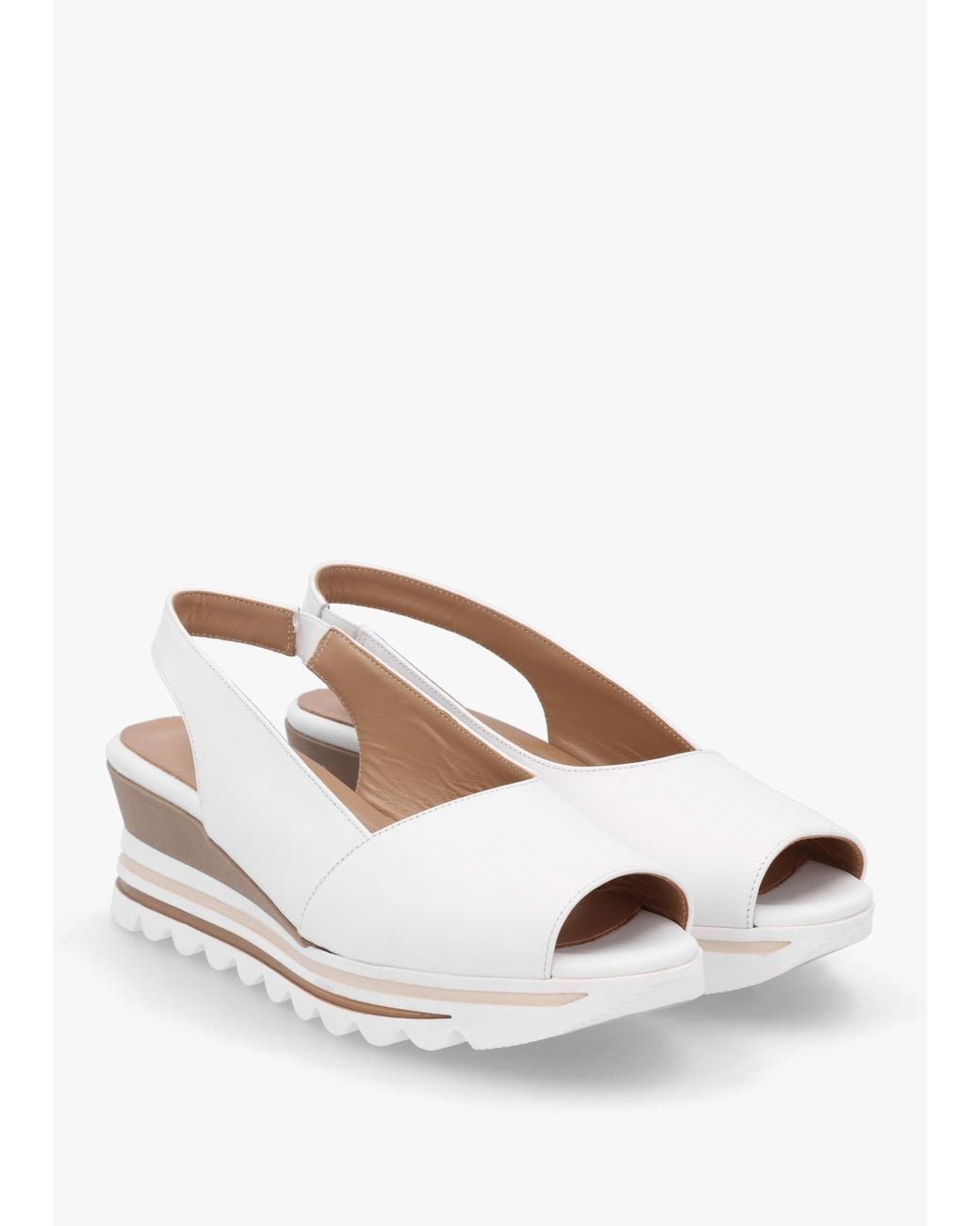 Daniel Natural Canna Peep Toe Wedge Sandals