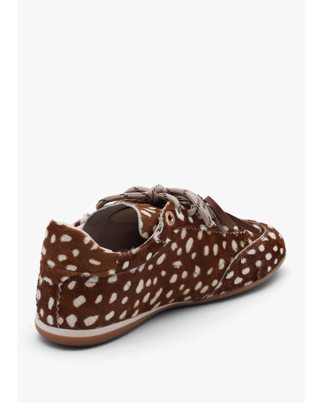 Bronx Brown Park-Err Bambi Calf Hair Low Profile Trainers