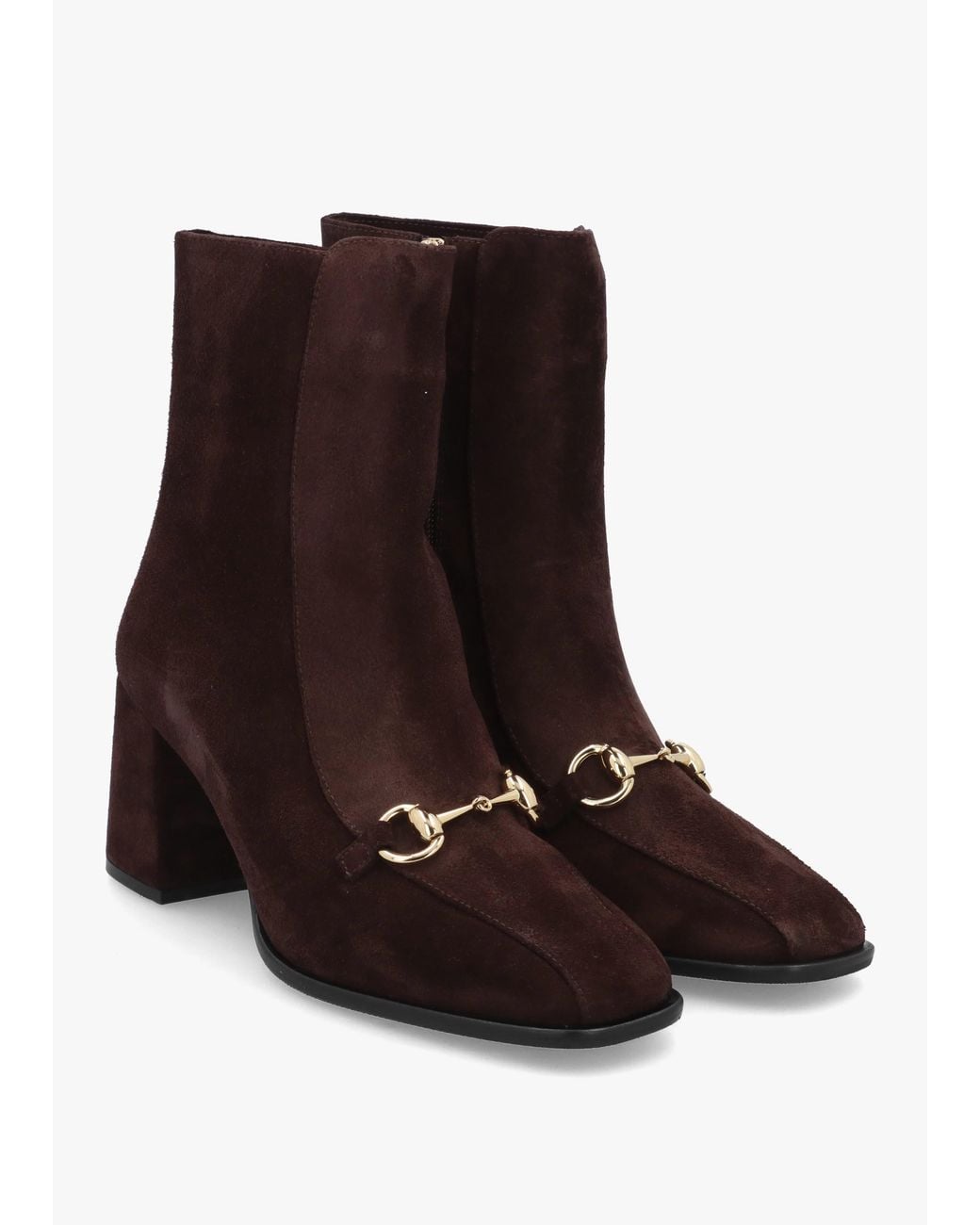 Daniel Brown Prim Snaffle Block Heel Ankle Boots