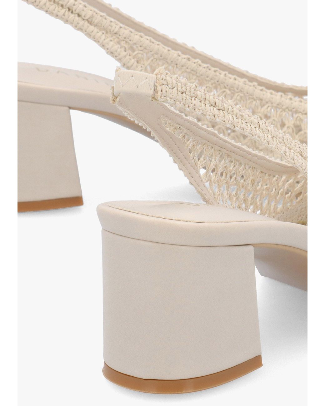 Daniel White Rosie Woven Sling Back Heeled Court Shoes