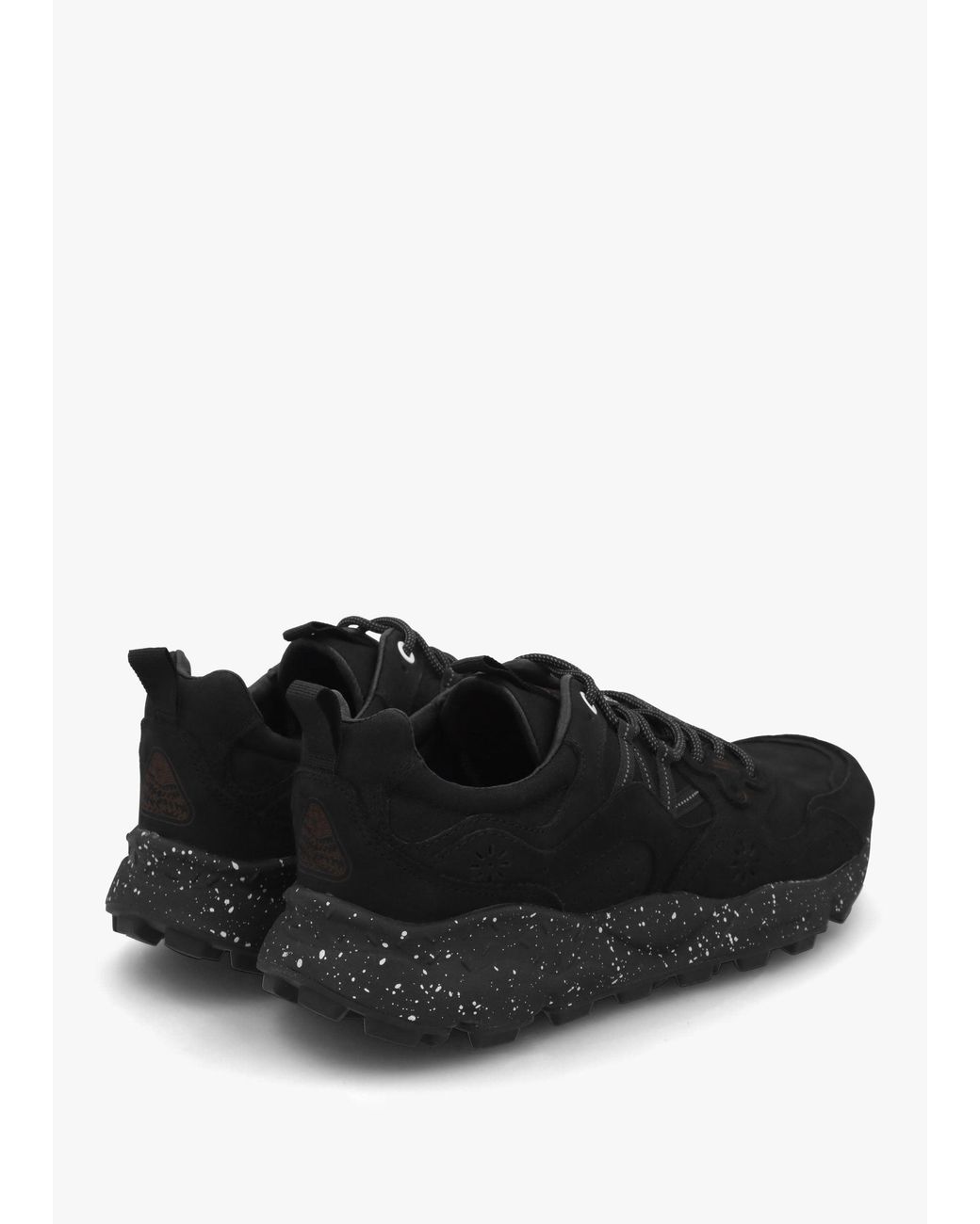 Flower Mountain Black Yamano 3 Uni Deep Soft Nubuck Trainers