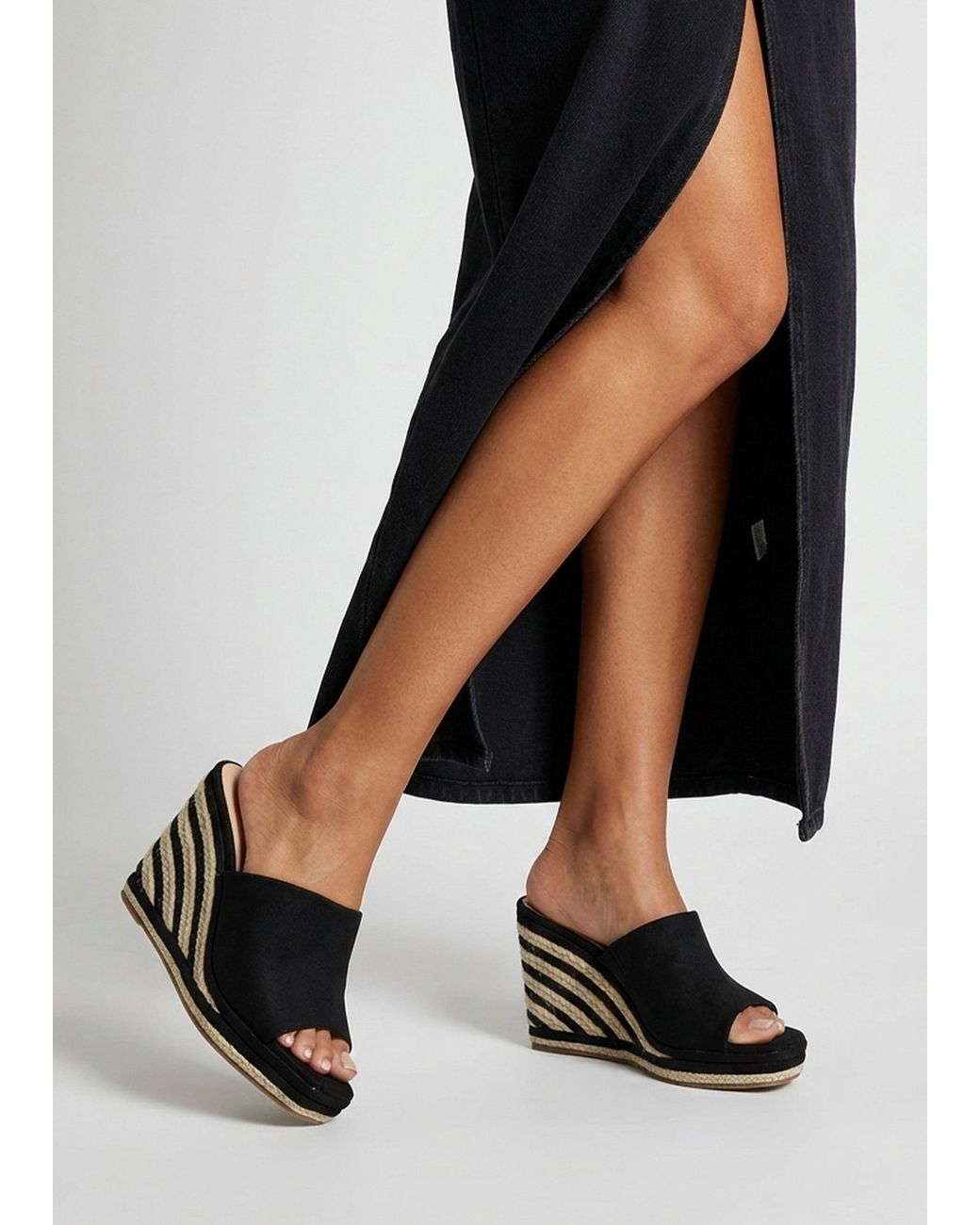 Daniel Black Yana Striped Wedge Espadrilles