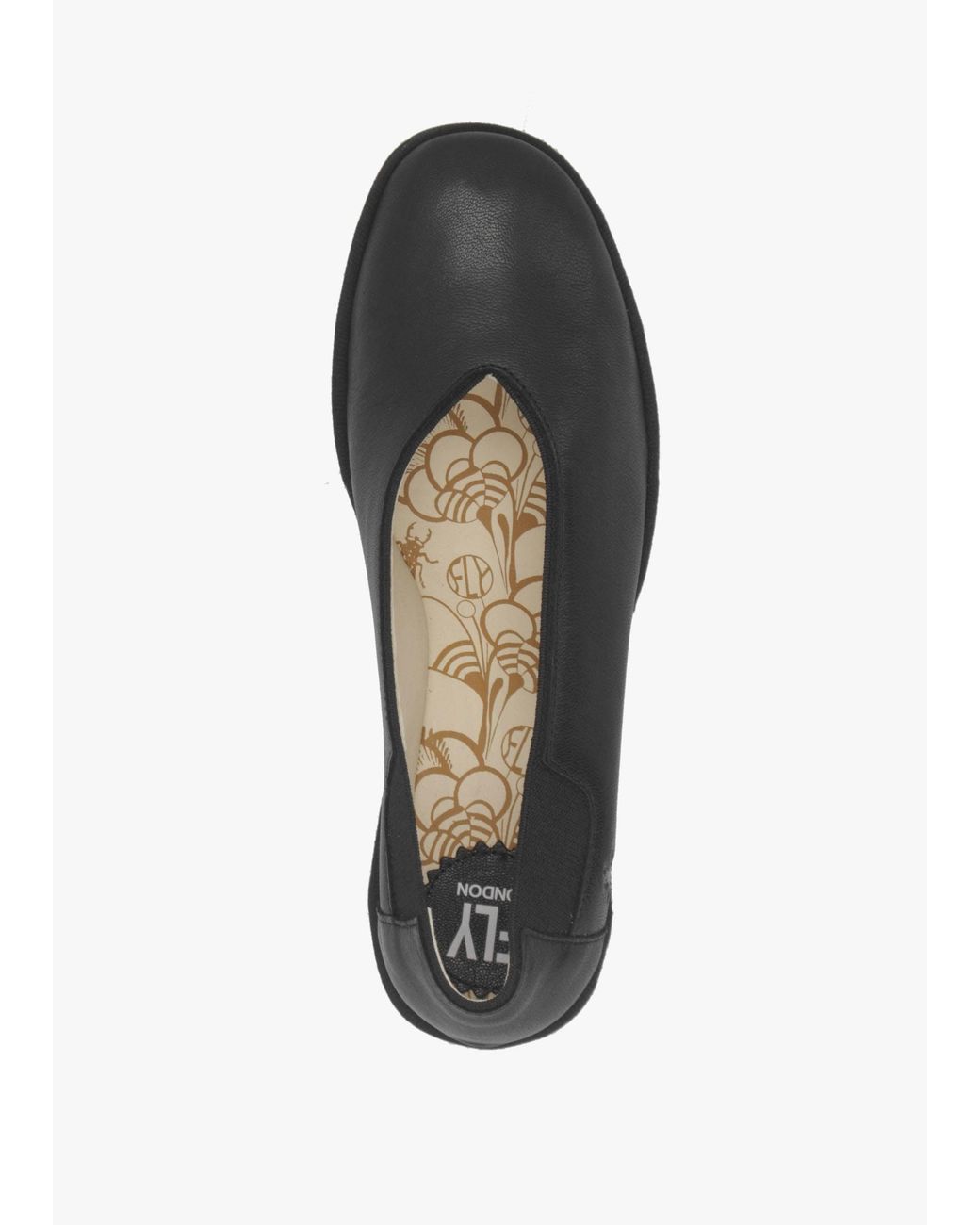 Fly London Black Yoza Wedge Court Shoes