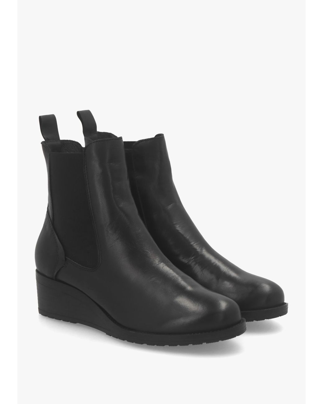 Moda In Pelle Black Bezzie Wedge Ankle Boots